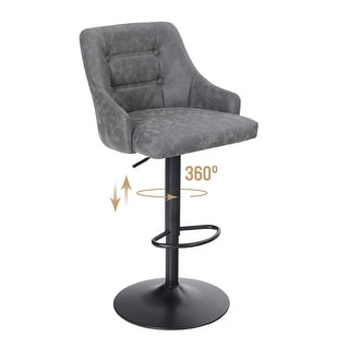 ALPHA HOME Swivel Bar Stool Adjustable Airlift Counter Height Bar Stool ...