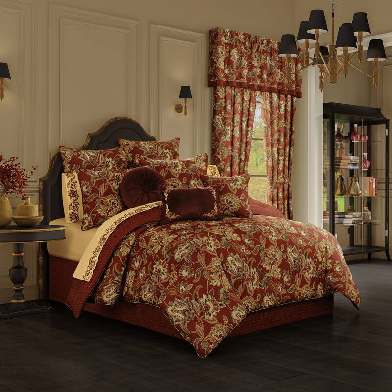 Royal Court Montecito Red Tufted Round Decorative Throw Pillow