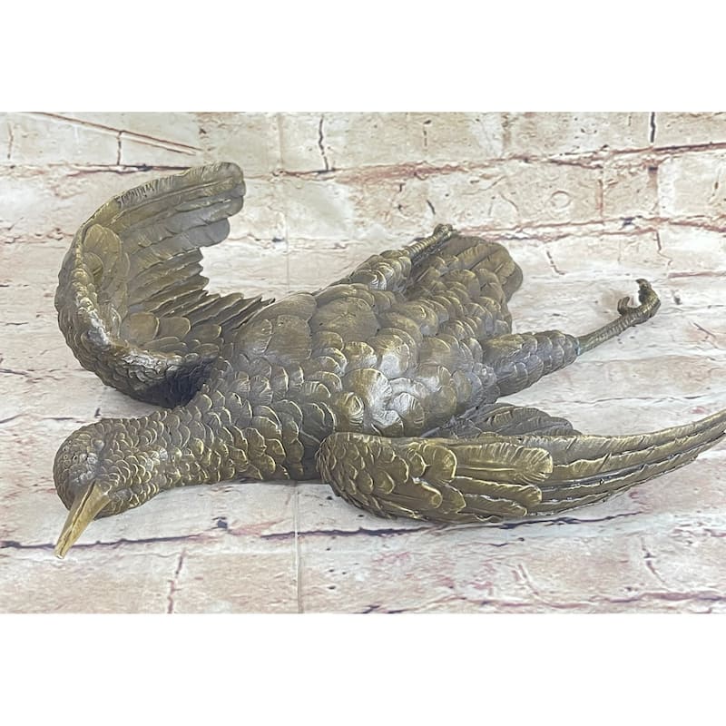 Vintage Cast Bronze Wall Hanging Bronze Bird Flying Eagle Sculpture Figure