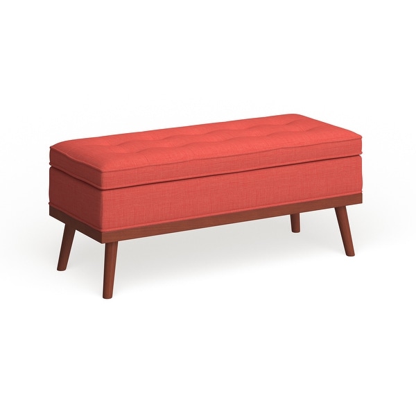 Carson carrington upholstered seat storage shop bench