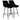 2 Piece Velvet Tufted Bar Chair in Black with Metal Legs