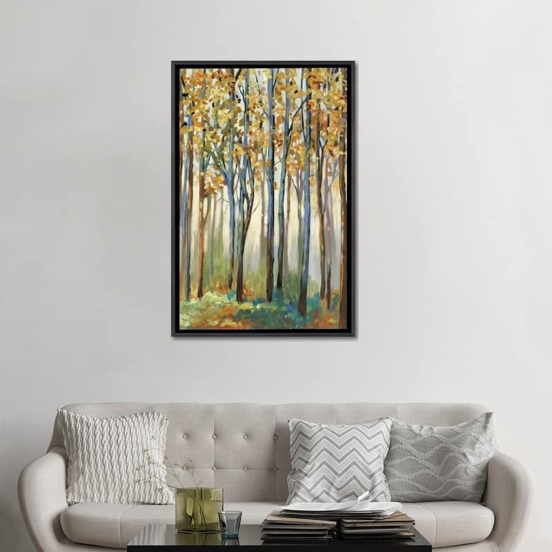 iCanvas "Golden Leaves" by Allison Pearce Framed