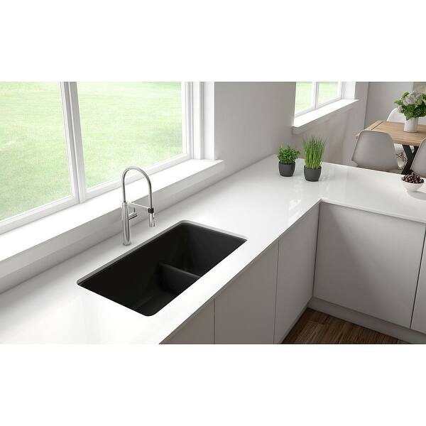 Shop Blanco Valea Undermount Granite Composite 27 In Single Bowl Kitchen Sink In Metallic Gray 442554 Overstock 31247606