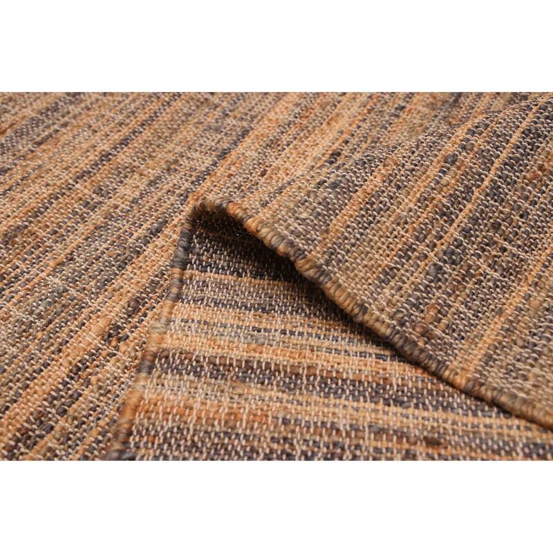 ECARPETGALLERY Flat-Weave Palas Denizli Tan Jute Kilim - 5'6 x 7'3