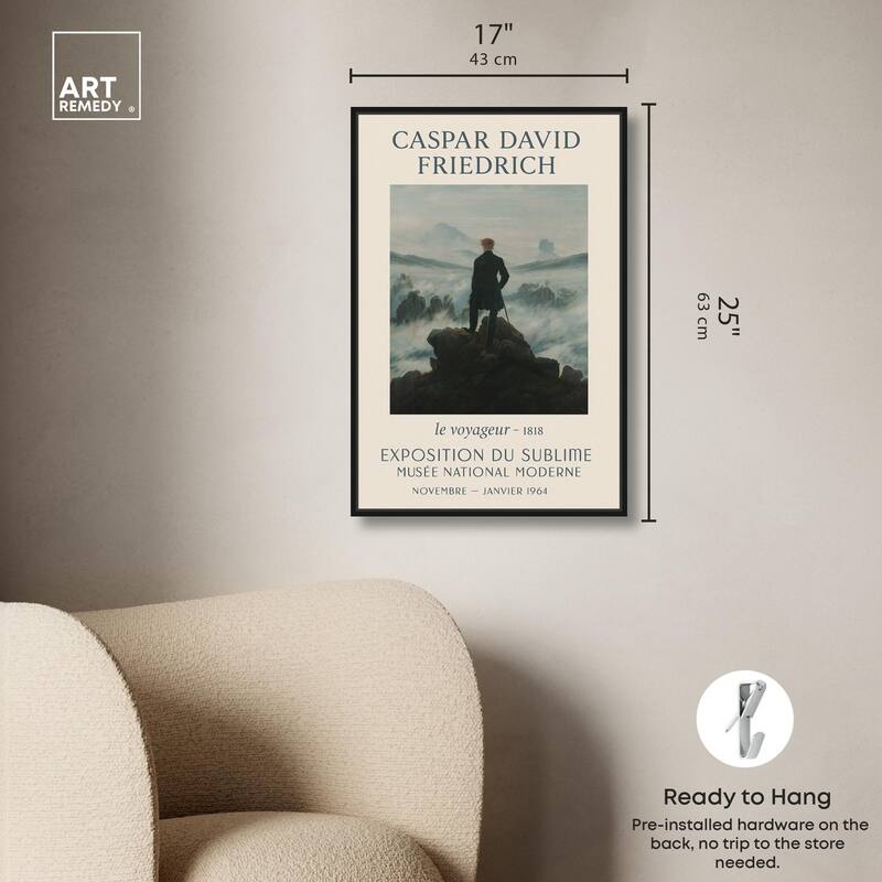 Wanderer Above the Sea of Fog Canvas by Art Remedy