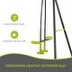 preview thumbnail 3 of 3, 100.78 in. W Triple Children Metal safe swing set 440lbs for age 3+