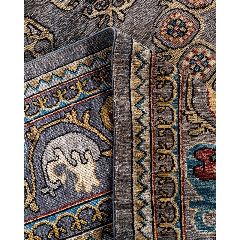 Serapi One-of-a-Kind Hand-Knotted Area Rug - Gray, 8' 0" x 9' 11" - 8' 0" x 9' 11"