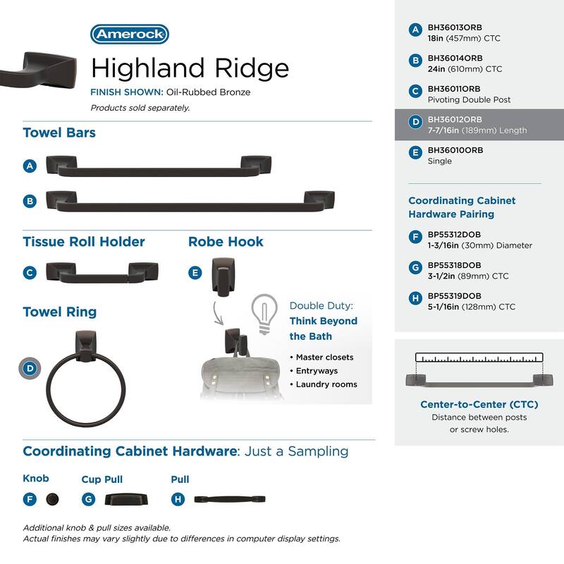 Amerock Highland Ridge Hand Towel Ring