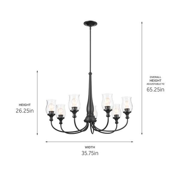 Kichler Melis 7-Light Brown Farmhouse Chandelier