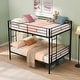 preview thumbnail 3 of 6, Full Over Full Metal Bunk Bed,Convertible 2 Beds