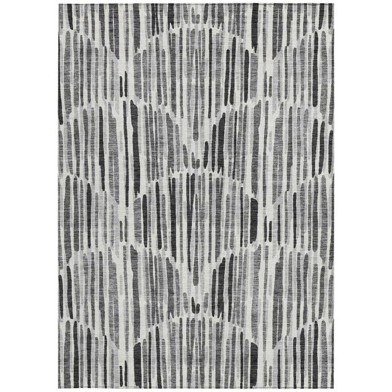 HomeRoots Abstract Transitional Rectangle Outdoor Rug