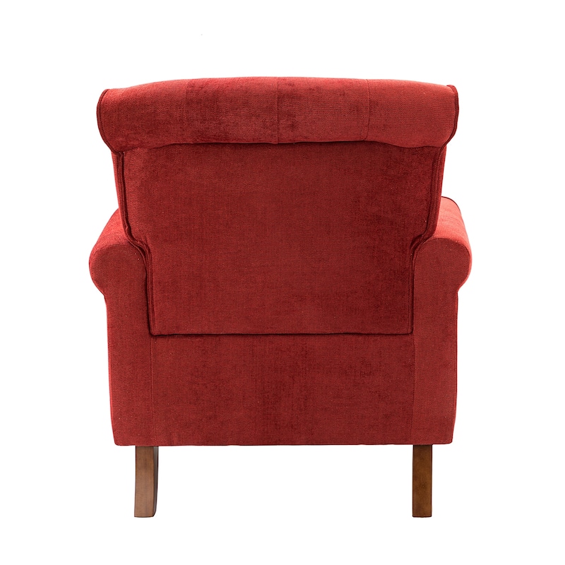 Indiges Comfy Upholstered Accent Armchair with Tufted Back Set of 2 for Bedroom Reading Office