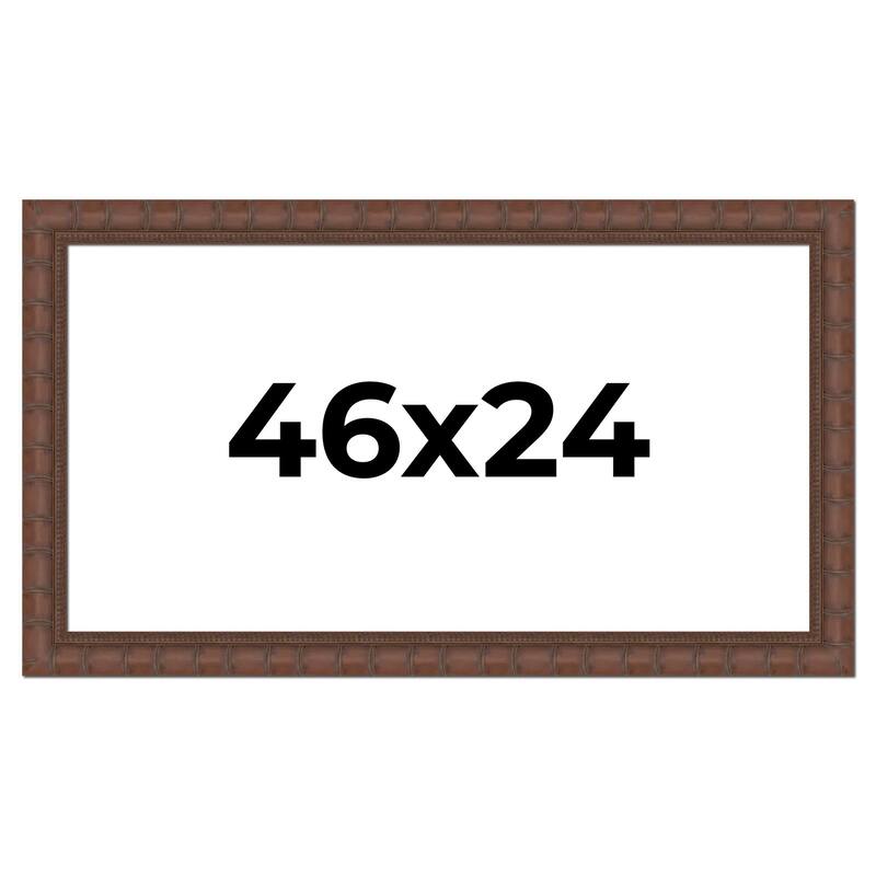 46x24 Frame Pewter Solid Wood Picture Frame Width 1.625 Inches | Interior Frame Depth 0.6875 Inches