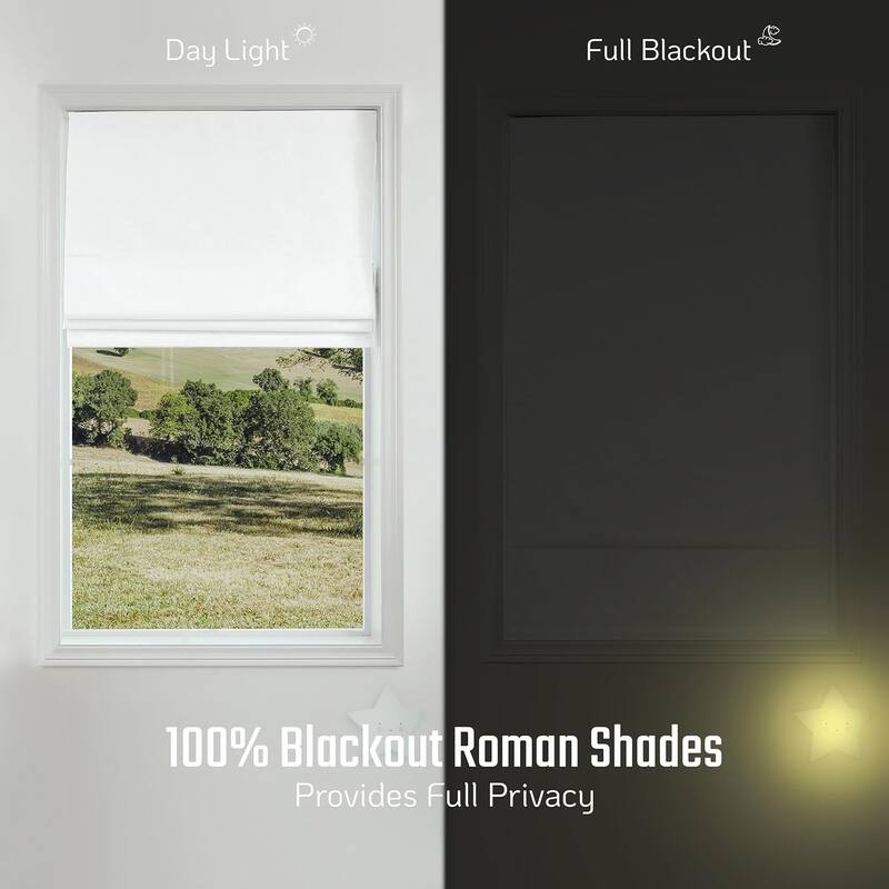 Day & Night Cordless Roman Blind with Blackout & Sheer-Dual Layer Window Shade