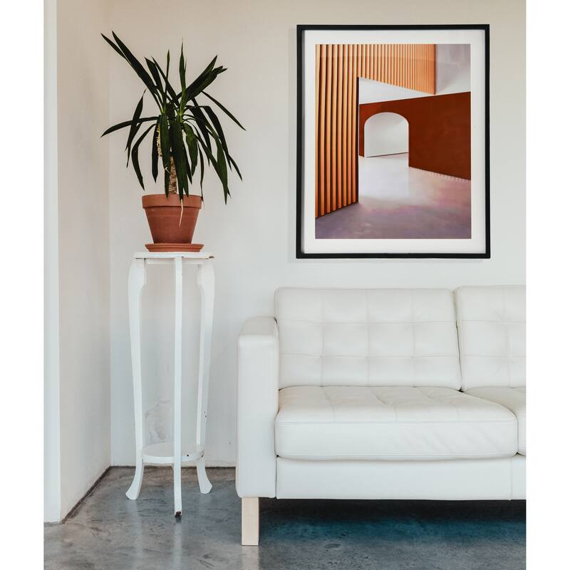Wood Framed Architecture Photograph - Multi-Color