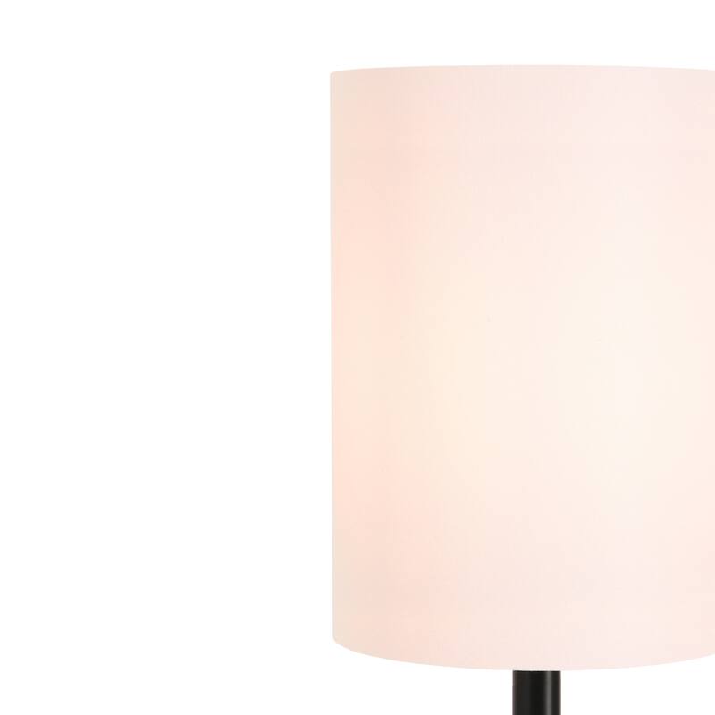 Metal Wood Floor Lamp with USB Port