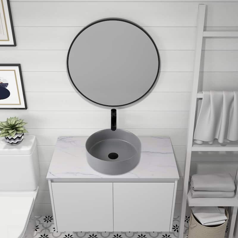 Ceramic Circular Vessel Bathroom Sink Art Sink
