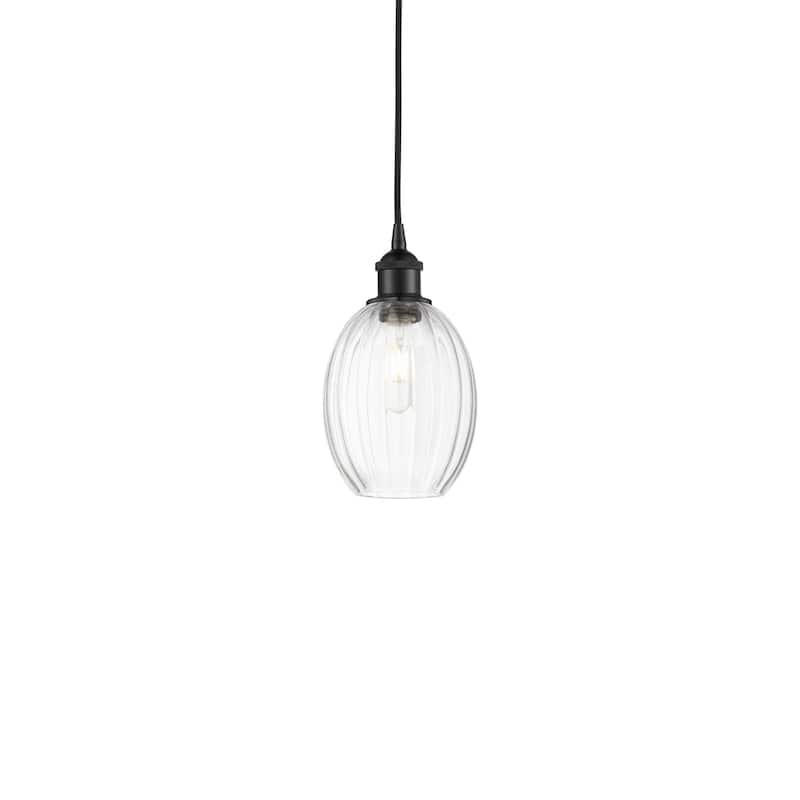 Innovations Lighting 616-1P-11-7 Preston Pendant Preston 7" Wide Mini - Matte Black / Clear