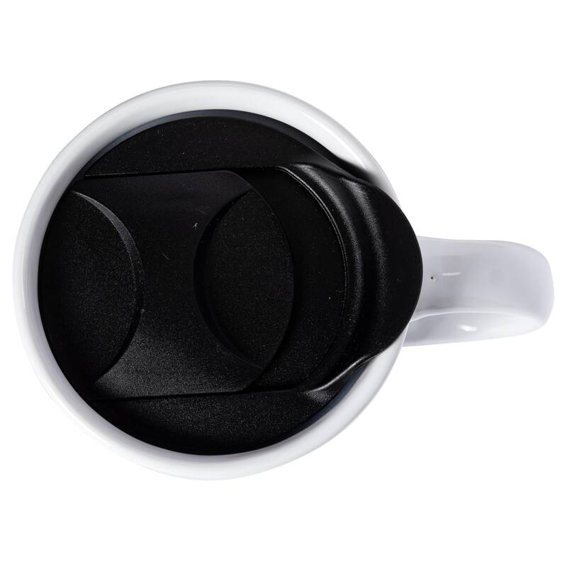 Gibson Home Modani 2 Pack Large 16.5 OZ Ceramic Mugs Set with Removable Cork Bottom and Lid
