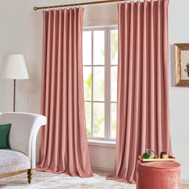 Deconovo Velvet Room Darkening Curtain Panel, Thermal Insulated