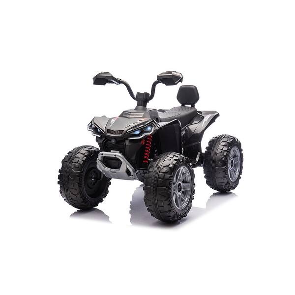 slide 2 of 25, 24V 2-Seater Ride On ATV for Kids, Electric Off-Road Vehicle with Powerful Motor, LED Lights, Music Black