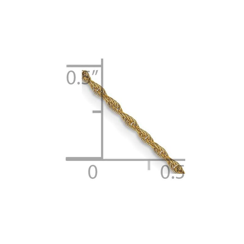 Curata 1.3mm 14k Yellow Gold Lobster Claw Closure Pendant Rope - 20 Inch