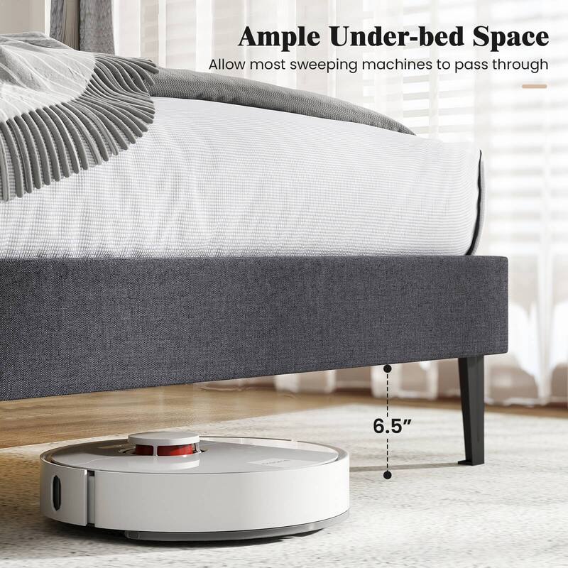 Costway Twin/Full/Queen Size Bed Frame with Height Adjustable Vertical