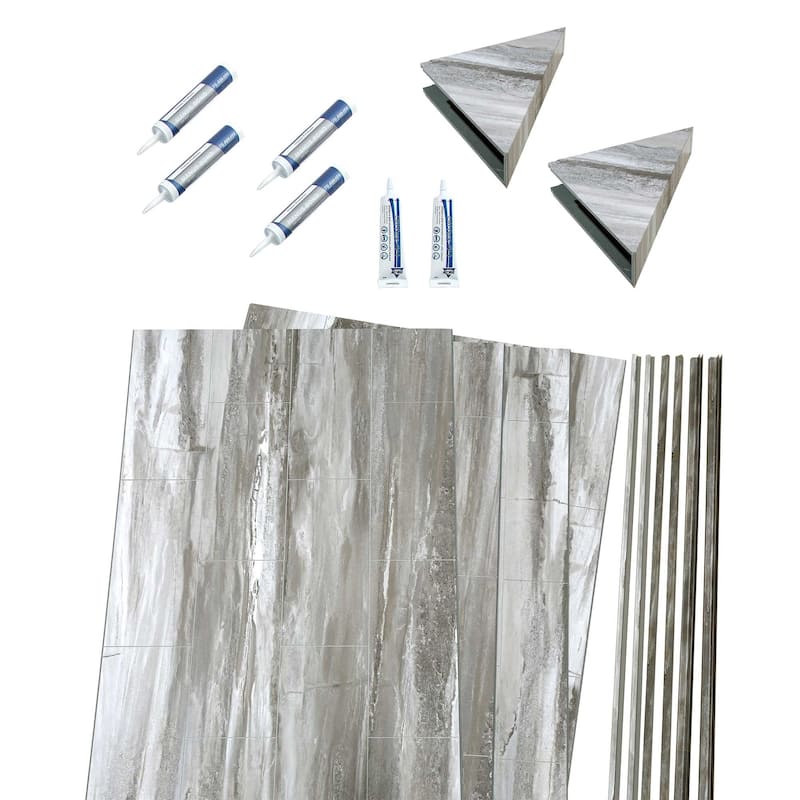 Palisade Shower Surround Kit with Accessories