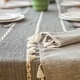 preview thumbnail 30 of 46, Enova Home 54"x 78" High Quality Rectangle Cotton and Linen Tablecloth with Tassels