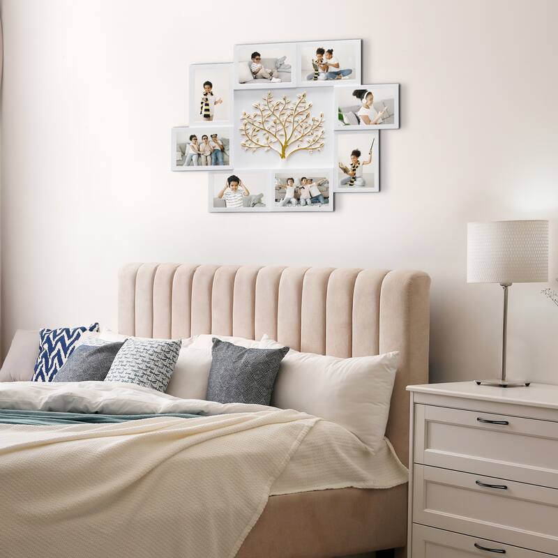 HELLO LAURA 8 Opening 4x6 Picture Frame Collage Family Tree Wall Hanging