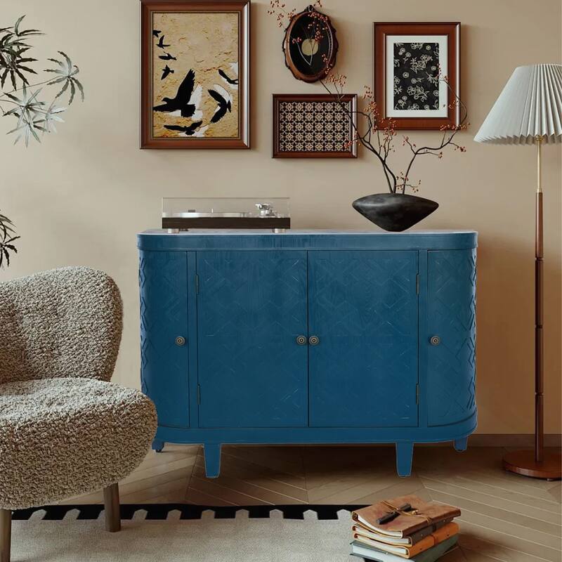 Versatile Oval Storage Cabinet for Various Rooms with Multiple Functions