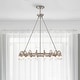 preview thumbnail 7 of 13, Vater 18-Light Single Tier 32-inch Chandelier with Metal Support Rods Satin Nickel