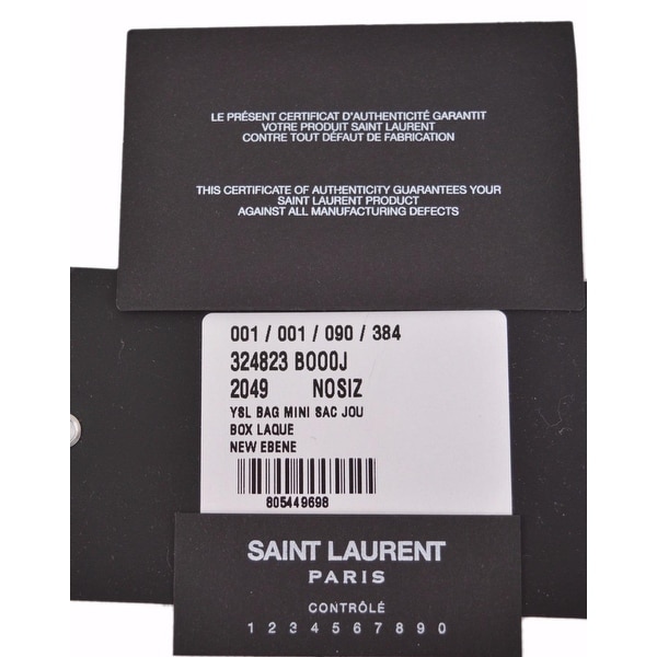 Saint laurent authenticity shop card