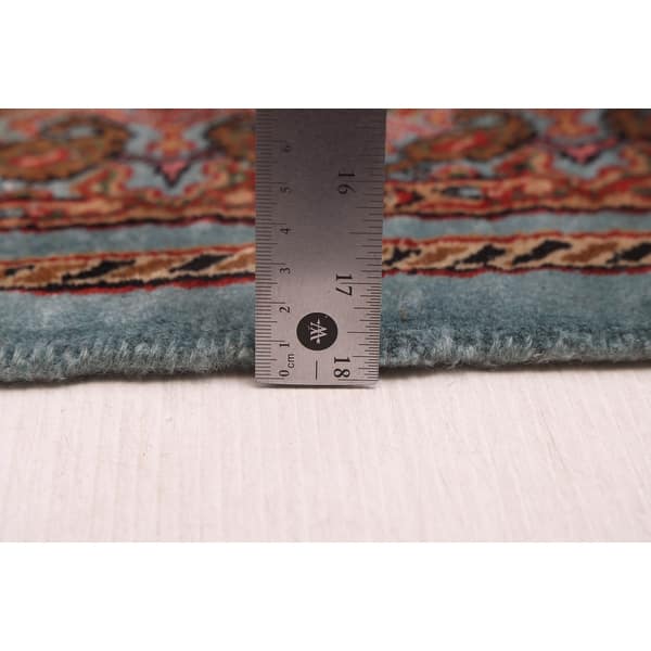ECARPETGALLERY Hand-knotted Finest Agra Jaipur Light Blue Wool Rug - 6'10 x 9'4