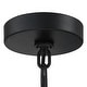 preview thumbnail 9 of 9, 4-Light Natural Rattan Traditional Drum Pendant Light Black Canopy - Black/earthy - 20 in. W
