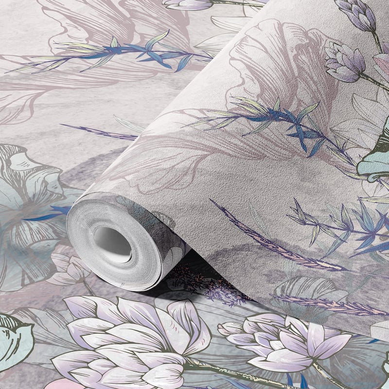 Tranquil Lotus Pond, Soft Botanical Wallpaper Mural