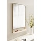 preview thumbnail 6 of 7, Kate and Laurel Chadwin Rectangle Wall Mirror with Shelf - 20x34