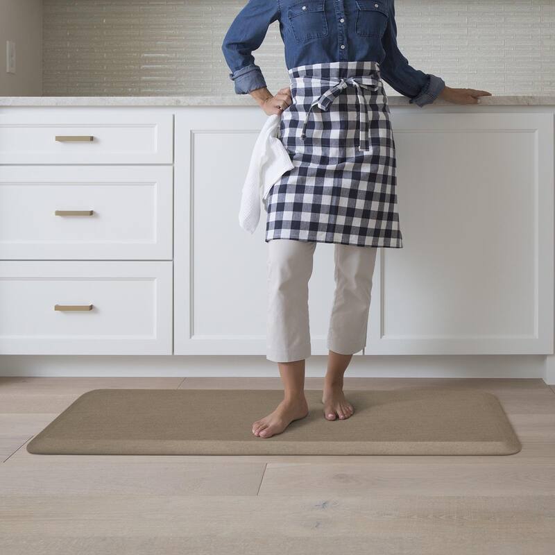 Designer Comfort Grasscloth Anti-Fatigue Kitchen Mat