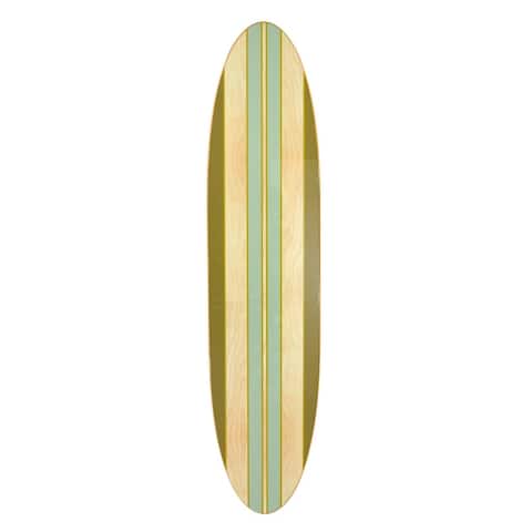 Lacquered Wood Surfboard Wall Décor (Hangs Vertical or Horizontal)