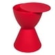 preview thumbnail 48 of 143, Boyd Round Side Table with Ribbed Design Base - Accent Hourglass End Table with Removable Lid for Living Room & Bedroom