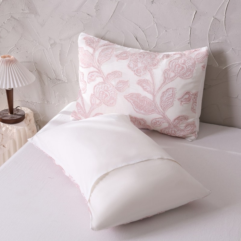 Premium Cotton Jacquard Duvet Cover Set, Elegant Floral Texture, Soft & Durable 3-Piece Bedding