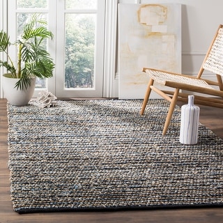 SAFAVIEH Handmade Cape Cod Luberta Bohemian Jute Rug - Blue - 4' x 6'