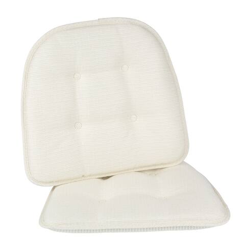 Klear Vu Non-Slip 15" x 16" Omega Tufted Dining Chair Cushion Set (Set of 2)