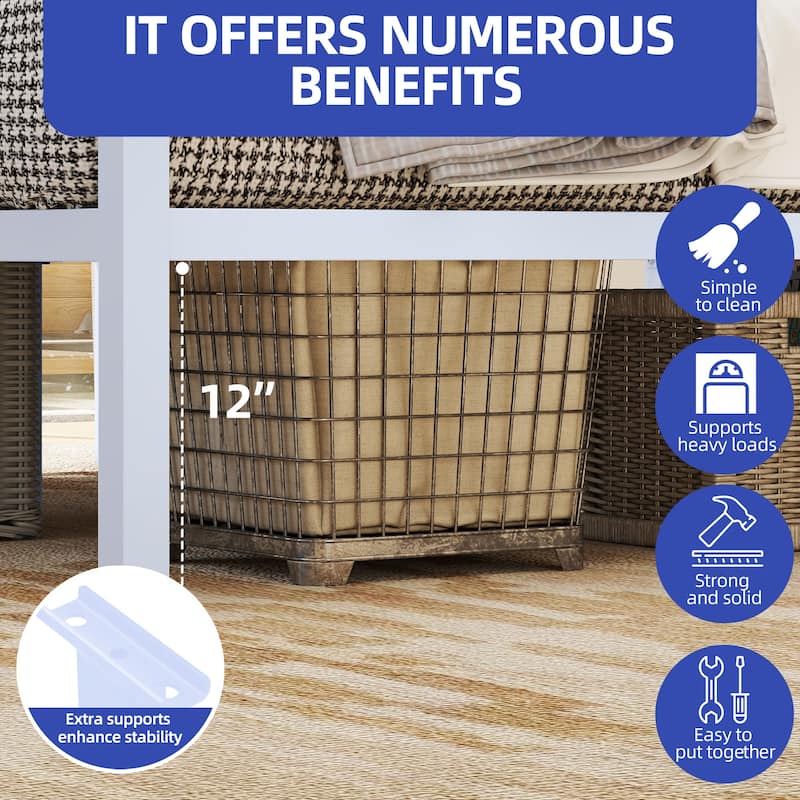 Metal Canopy Platform Bed Frame