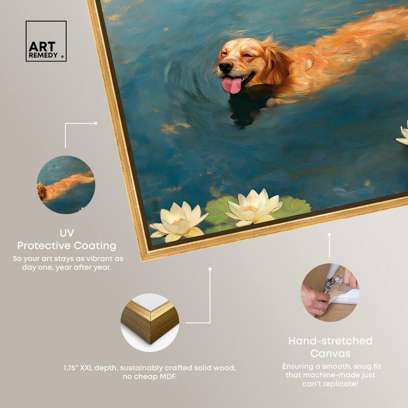 Pond Pup II Canvas by Art Remedy