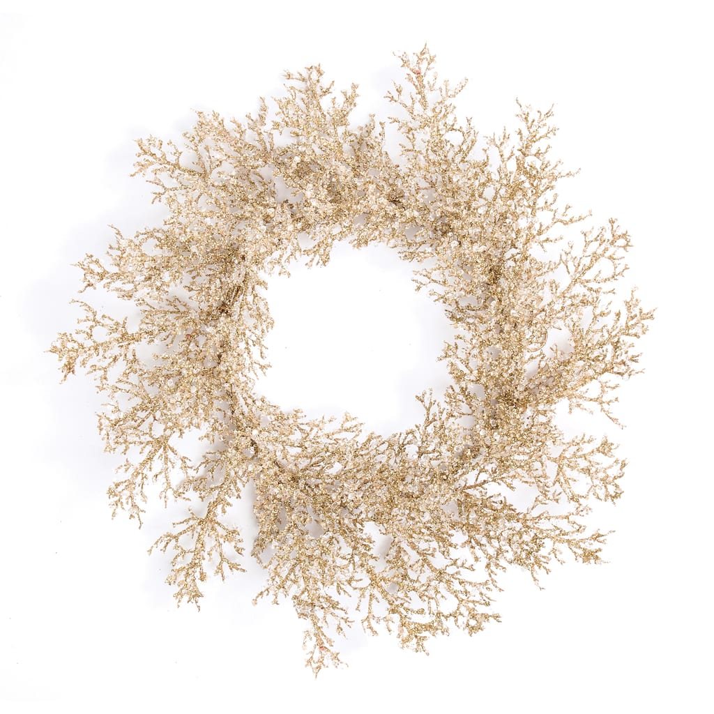 Iced Twig Wreath 24"D