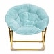 preview thumbnail 45 of 56, Kids Folding Synthetic Fur Saucer Chair for Playroom or Bedroom - 12.25"D x 22.75"W x 22"H