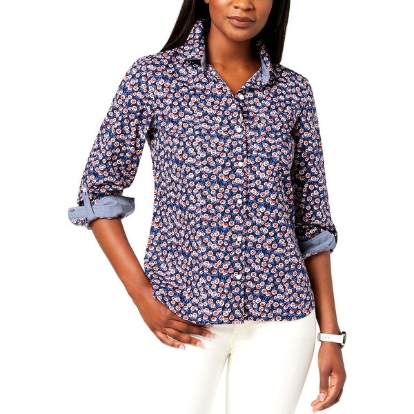 tommy hilfiger button down womens