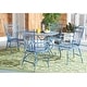 preview thumbnail 5 of 6, SAFAVIEH Outdoor Patio Furniture Thessaly Victorian Scroll Iron 5-Piece Dining Set