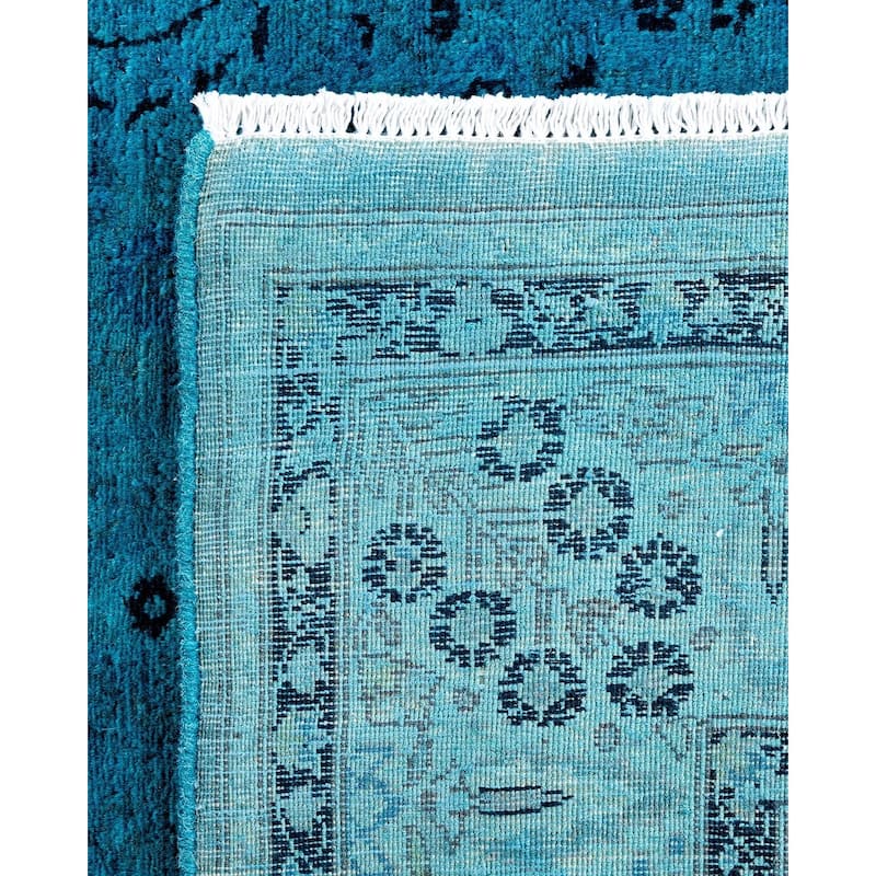 Contemporary Overdyed Wool Hand Knotted Area Rug - 4' 7" x 7' 4"